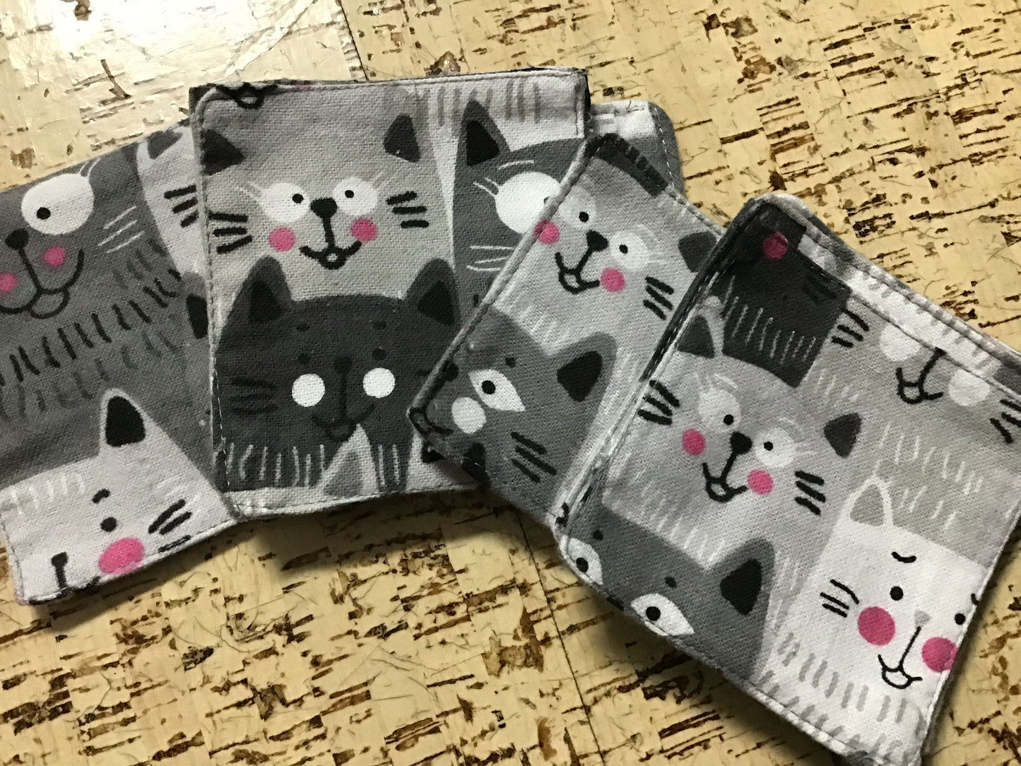 Lingettes démaquillantes en flanelle des deux côté paquet de 10