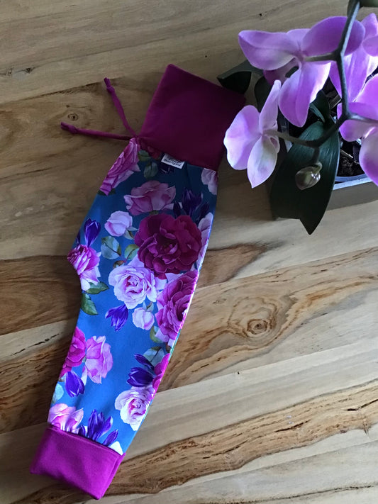 Sarouel évolutifs les pivoines dans le prêt à partir par couturière Rosemont Créations France Beauregard