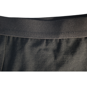 ELZI pour hommes - Boxers en merino noir - Elastique noir.