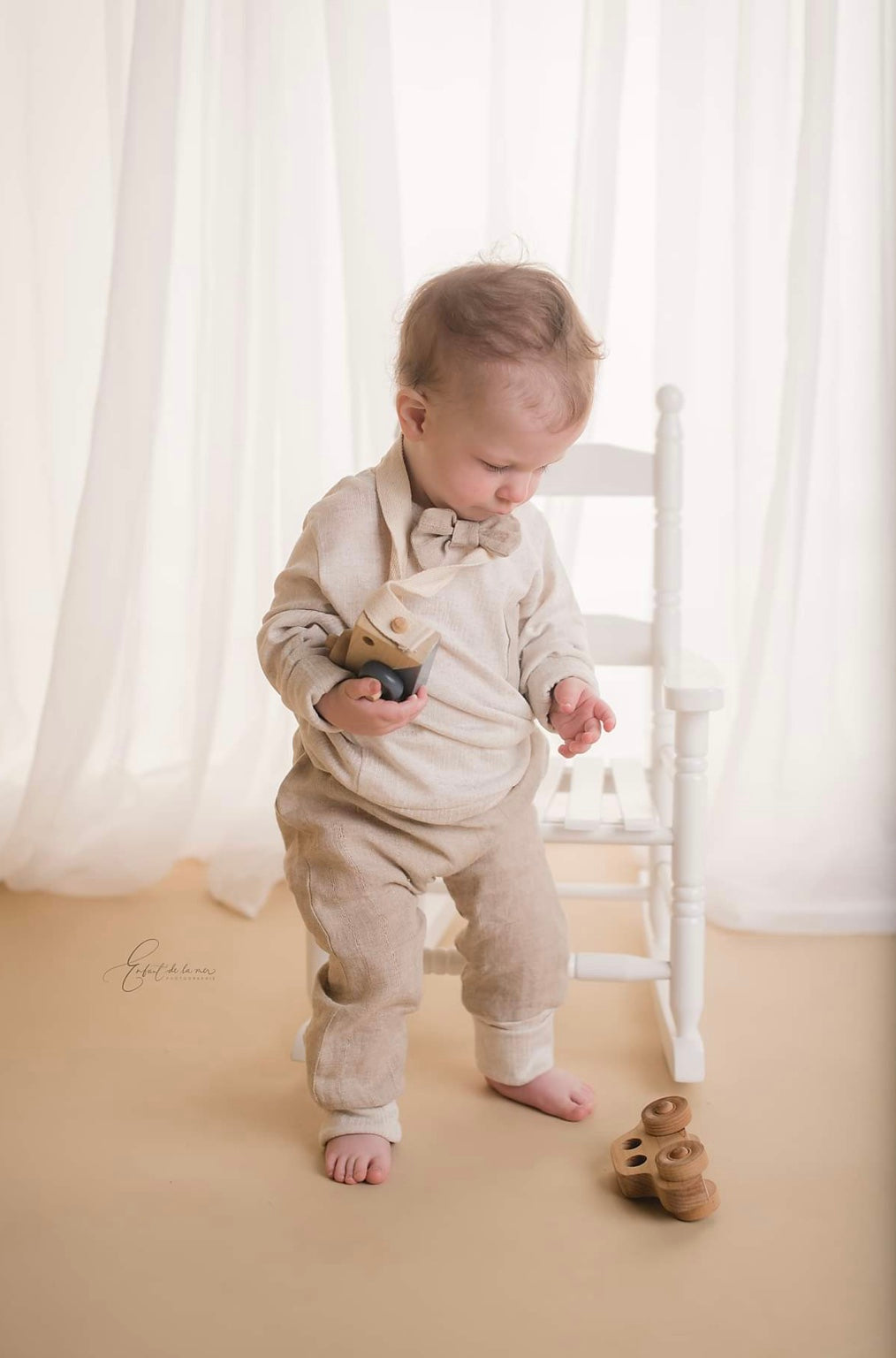 Linen harem pants and hoodie set gr: 6 to 36 months ready to go