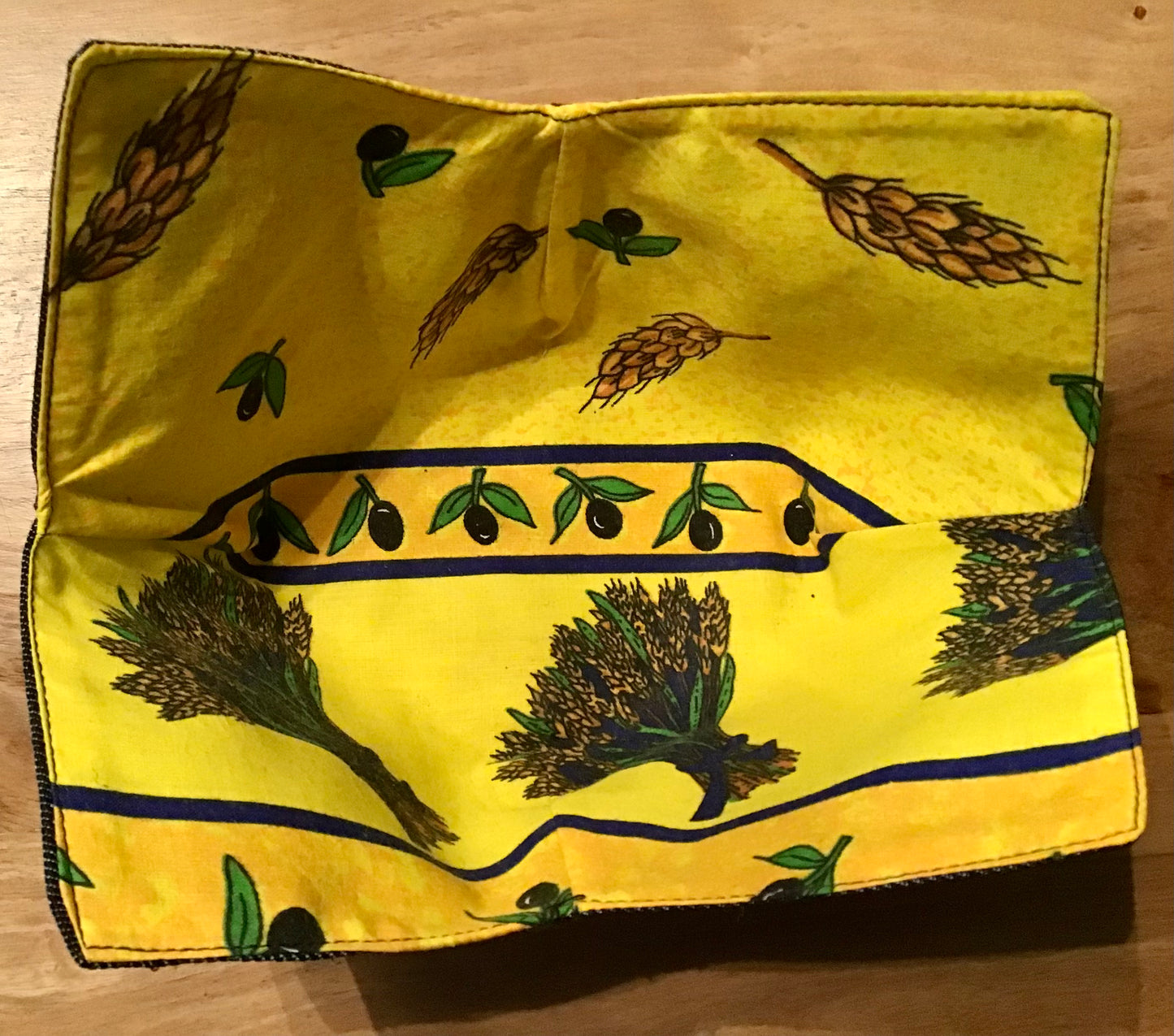 Sous -bol   Tissus jeans et motif de Provence